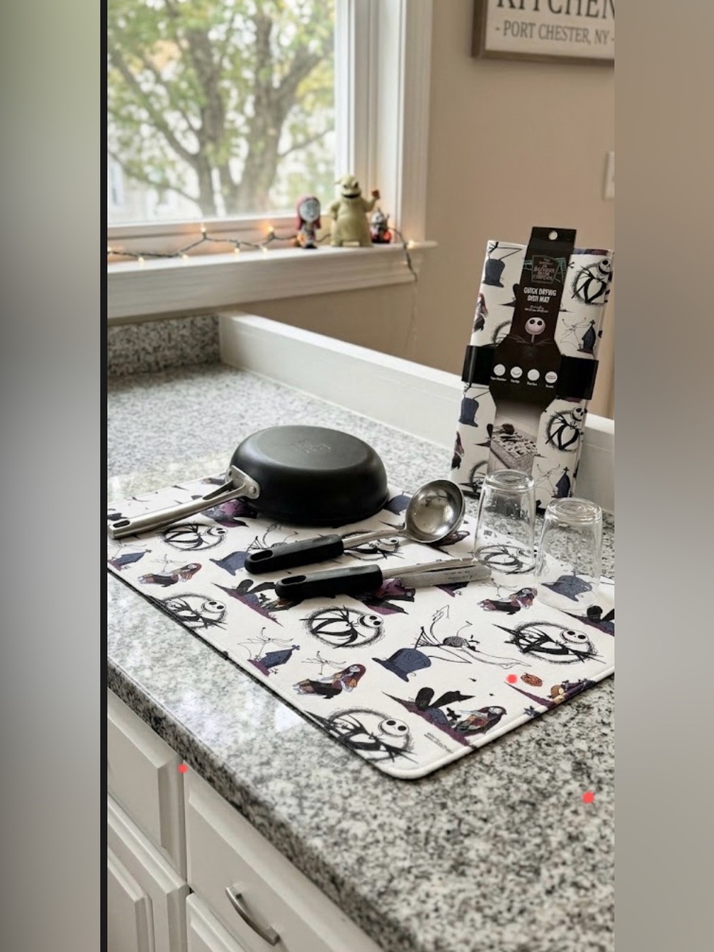 Disney The Nightmare Before Christmas Quick Drying Dish Mat - 18”x24”